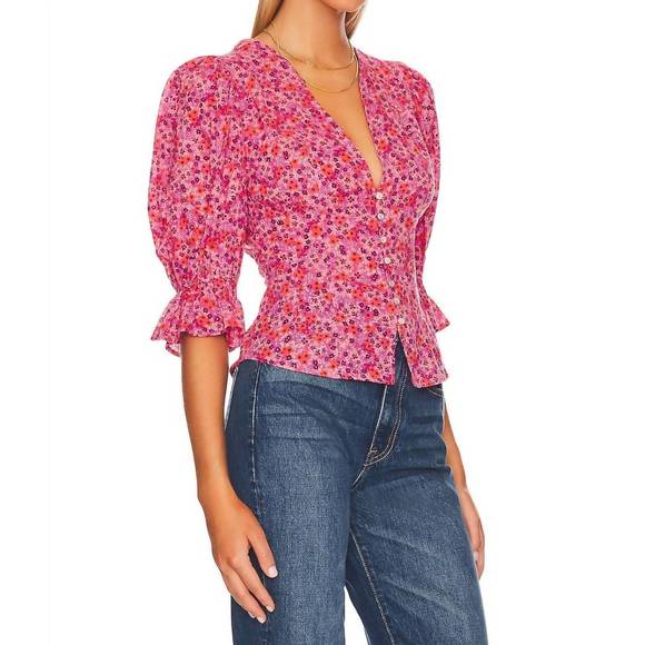 NEW FREE PEOPLE i found you blouse in pink - Picture 2 of 2